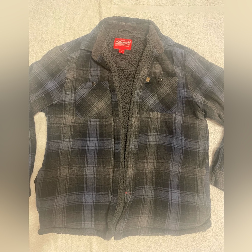 Coleman Plaid Flannel Sherpa Fleece-Lined Button Up Jacket - Picture 5 of 9